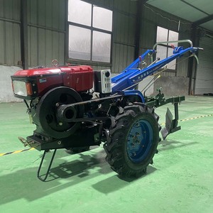 Tracteur à main 12 CV avec rotoculteur et charrue pour usage agricole - Product Image 1