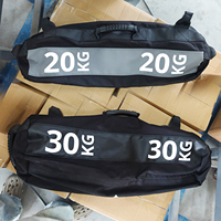Sacs de sable noirs VIGFIT pour entraînement de force, 10-50 kg, réglables, avec 7 poignées pour l'entraînement