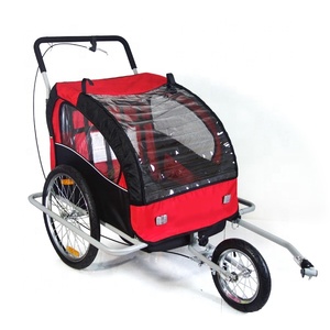 Fácil instalación Desmontable Seguridad Viaje Jogging Transporte Doble Niño Bicicleta <span class=keywords><strong>Remolque</strong></span> Camper <span class=keywords><strong>Ebike</strong></span> Pet Trailer - Product Image 1