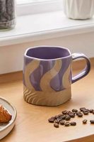 Tasse à café en céramique faite à la main, motif tourbillon rayé, passe au lave-vaisselle et au micro-ondes, finition émaillée colorée, vente en gros, logo personnalisé
