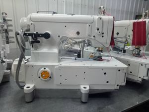 DT 500-02 BB/DD Direct Drive 3 Needle 5 Thread Flat Bed Interlock Sewing <b>Machine</b> with Tape <b>Binder</b> - Product Image 3
