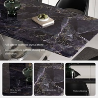 Table à manger moderne en pierre, fabriquée en Chine, pour salle à manger, restaurant, 6 places