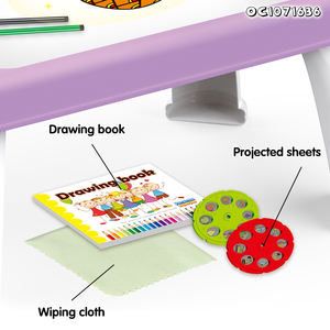Juego <span class=keywords><strong>de</strong></span> Proyector LED Interactivo para Niños, Divertida Mesa <span class=keywords><strong>de</strong></span> Dibujo con Proyección, Juguete <span class=keywords><strong>de</strong></span> Pintura con 12 Bolígrafos, Libro <span class=keywords><strong>de</strong></span> Dibujo, Diapositivas para Proyector - Product Image 4