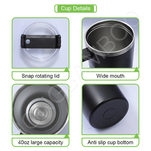 40oz Stainless Steel Thermal Tumbler with Handle and Straws <strong>Hot</strong> Coffee Mug Cup Vacuum <strong>Flask</strong> Insulated Portable for Camping - Product Image 4