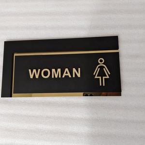 Kexian Panneaux de toilettes personnalisés sans quantité minimale de commande Panneaux de toilettes en métal acrylique Panneaux de toilettes pour hommes et femmes WC <span class=keywords><strong>Autocollant</strong></span> de signalisation de salle de bain - Product Image 2