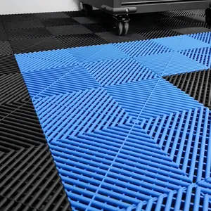 Piastrelle Modulari Antiscivolo in Plastica per Pavimenti di Garage, Incastrabili con Drenaggio, Tappetino per Autolavaggio 40x40CM - Product Image 1