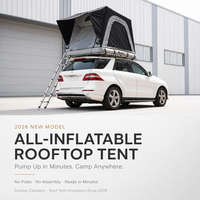Tente de toit à ouverture latérale 4 saisons pour camping-car 4x4, tente de toit souple pour camping