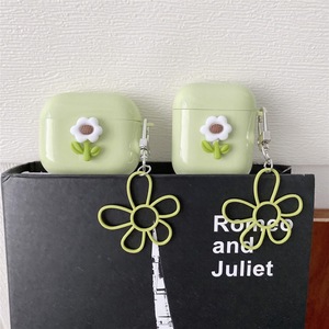 เคสลายดอกไม้สีเขียวมัทฉะสำหรับหูฟังไร้สาย AirPods รุ่นที่ 4, เคสป้องกันสำหรับ Pro2 สำหรับเคสหูฟัง Apple รุ่นที่ 3 - Product Image 3