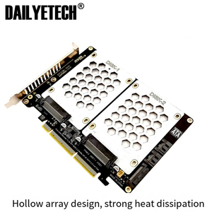 PH46-<span class=keywords><strong>2</strong></span>ดิสก์คู่ SFF8639 U.<span class=keywords><strong>2</strong></span>ฮาร์ดไดรฟ์ NVME และ SATA <span class=keywords><strong>2</strong></span>.5นิ้วไปยังการ์ดแยก PCIE4.0 - Product Image 3