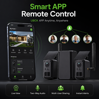 Sistem Kamera Keamanan Tenaga Surya Ubox 1-ke-2 4MP Penglihatan Malam Berwarna Penuh Dual-Band 5G WiFi Set Kamera Nirkabel Tenaga Surya