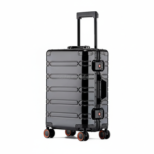 Classic Silver All Aluminum Fashionable Luggage 100% Metal <strong>Suitcase</strong> TSA <strong>Lock</strong> 4-Wheel Spinner Unisex Cabin Checked Trolley - Product Image 3