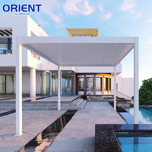 Pérgola de Techo con Aspersores de Aluminio Motorizados, Pérgola de Jardín con Protección Solar, Pérgola de Techo con Revestimiento de Aluminio Impermeable para Exteriores - Product Image 5