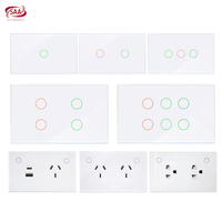SAA approuvé Smart Double PowerPoint avec USB A/C charge rapide AU Standard Tuya WiFi Smart Wall Socket Outlet Switch