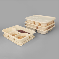 Vaisselle en amidon de maïs fabriquée à partir de matières végétales, assiettes, bols, tasses et couverts jetables compostables