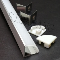 Profilé en aluminium LED SDW002 à longueur personnalisée pour bande LED, dissipation de chaleur
