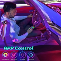 Bande lumineuse LED RGB pour voiture APP 5050, USB, lumières LED pour voiture, décoration d'ambiance, accessoires de lampe ambiante, éclairage intérieur de voiture LED