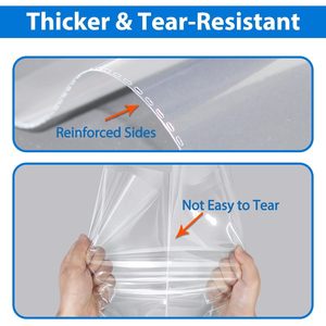 <b>Clear</b> Plastic T-Shirt <b>Bags</b> 9x12 Inch with Size Stickers 100 Pcs Disposable Packaging for Clothing Storage and Display - Product Image 2