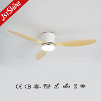 Ventilateur de plafond professionnel 1stshine à 3 pales, nouveau, avec lumière, télécommande via application mobile, style contemporain et intensité réglable