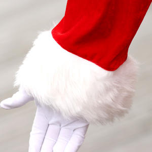 Baige 7 pièces ensemble haute qualité rouge velours tissu père noël Costume TV & film Santa Costume famille cadeau - Product Image 2