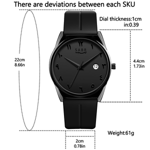 Nouvelle Montre Quartz Décontractée Écologique Arabe pour Affaires 2026, Boîtier en Alliage de Zinc, Fermoir Magnétique, Cadran 42mm, Bracelet en Caoutchouc, Aiguilles, Étanchéité 3m - Product Image 6