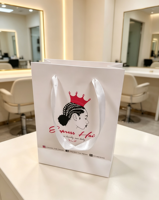 Emballages cadeaux artisanaux de luxe durables en carton, sacs en papier résistants à la graisse, poignées en ruban, biodégradables, impression offset avec logo personnalisé