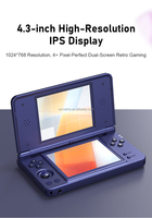 Console de jeu portable Anbernic RG DS Plus, écran IPS double 4,3 pouces, Linux, batterie 4000 mAh, lecteur de jeux vidéo portable, prend en charge le Wifi