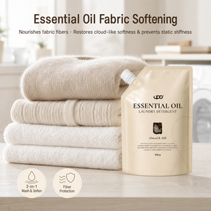 Detergente para Ropa con Aroma a Leche de Almendras, Aceite Esencial, 500g, Bolsa con Boquilla, Fragancia Duradera, Jabón Líquido Suavizante de Telas, OEM - Product Image 3