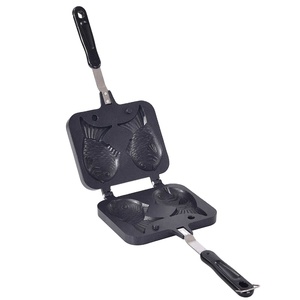 Cuisine Japonaise Taiyaki Double Poisson En Forme De Dessert Chaud Gaufre Gâteau Maker Pan gâteau Fry Moules - Product Image 2