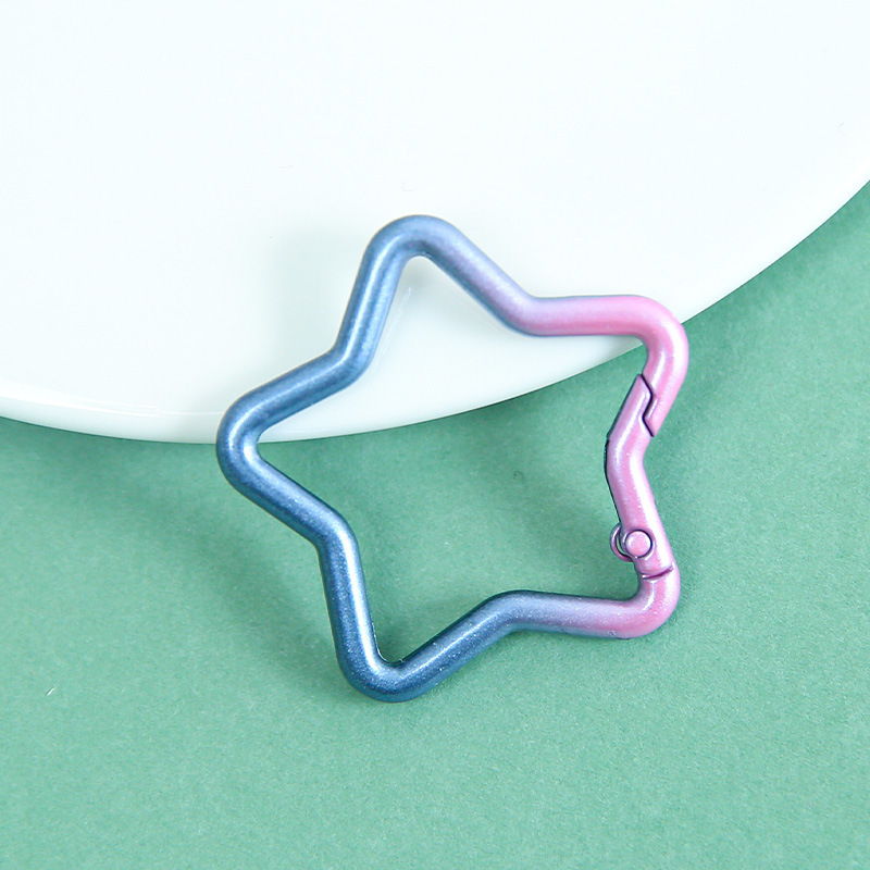 [Royal Blue - Purple] Gradient Five-Pointed Star Spring Buckle