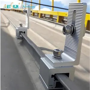 Clip de couture debout montage sur toit en étain solaire panneau solaire rail rack panneau solaire pince intermédiaire panneau solaire support d'installation