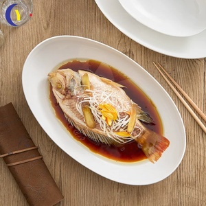 Nordic White Tableware Boat Shape Bowl Ceramic <b>Soup</b> Salad Pasta Bowls Oval Bowl for Catering Buffet of Hotel - Product Image 2