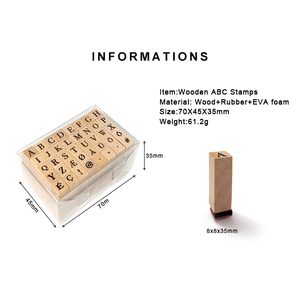 Tuỳ Chỉnh Bảng Chữ Cái Số Đồ Họa Bằng Gỗ Cao Su Mực <span class=keywords><strong>Stamp</strong></span> Cho Trẻ Em Giáo Dục - Product Image 2