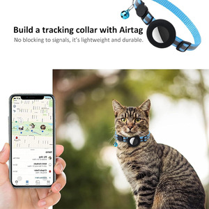 Funda protectora de silicona antipérdida de patrón sólido para Apple <span class=keywords><strong>Airtag</strong></span> para collar de mascota-para perros - Product Image 5