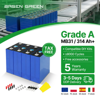 Cellules de batterie LiFePO4 Basen Green Tom Chen LF280K LF304 280Ah 304Ah 3.2V pour système de stockage d'énergie DIY 48V