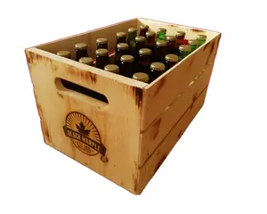 定制 24 瓶木制复古运输啤酒箱出售