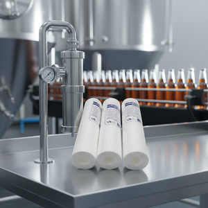 Grande cartouche filtrante en PP soufflé à chaud pour la filtration des impuretés dans <span class=keywords><strong>les</strong></span> systèmes <span class=keywords><strong>d</strong></span>'eau des usines agroalimentaires - Product Image 1
