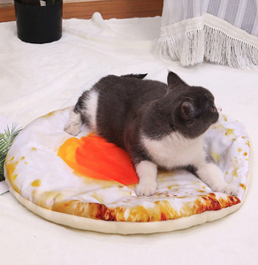 Neue Ankunft Pizza Ei Avocado Eco Freundliche Muster Warme Weiche Haustier Bett Schlafen Katze Betten - Product Image 1