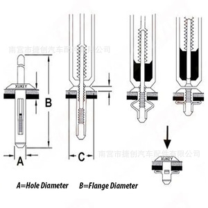 XUKEY Plastic Rivet <b>Clips</b> 6506007AA For Ford Chrysler Jeep Wrangler <b>Bumper</b> Repair - Product Image 1