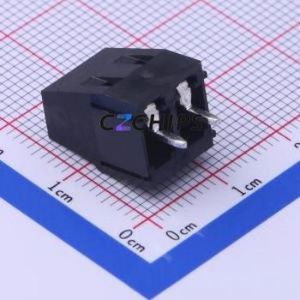 DB128V-5.0-2P-BK-S Screw Terminal Block Through hole Component (THT),P=5mm Connector 1x2P 5mm Black Through Hole - Product Image 2
