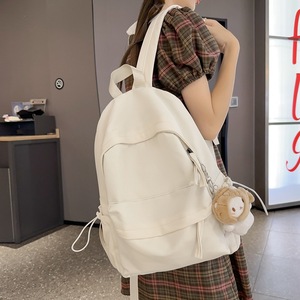 Simple <b>Backpack</b> For Women Solid Color Lightweight <b>Waterproof</b> <b>School</b> Travel Laptop Bag With Interior Zipper Pocket Summer 2023 - Product Image 2