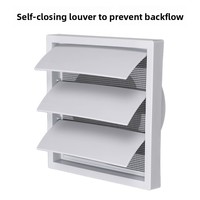 Cache-ventilateur carré pour balcon, système d'air frais, pour ventilation de climatisation centrale, auto-suspendable, mobile, en plastique PP