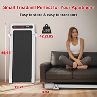 Tapis de marche 2-en-1 avec écran LED, léger et portable, tapis de course électrique pour la maison et le bureau, avec surveillance de la course et moteur 2,25 CV
