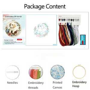 Kit de broderie en <span class=keywords><strong>laine</strong></span> style floral pour adultes - Décoration de fête personnalisée écologique DIY pour Halloween - Product Image 4
