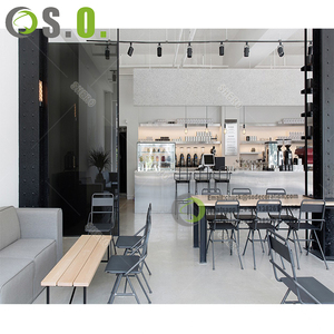 Mostrador de diseño moderno para cafetería, Bar de café comercial Popular, pantalla de venta al por menor, tienda de café, diseño Interior en 2020 - Product Image 5