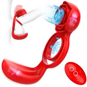 Cock Ring Vibrator Time Delay Ejaculatie Oplaadbare Sterke Vibrerende Masturbators Seksspeeltjes Voor Mannen Volwassen Vergrendeling Sperma Ring %