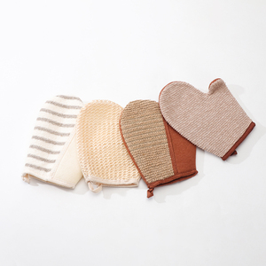 Gants de bain exfoliants en fibre naturelle, respectueux de l'environnement - Product Image 2