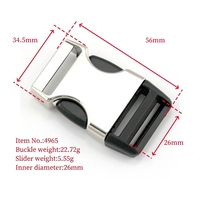 JQR 4965 Boucle tactique professionnelle en alliage de zinc de 26 mm, multifonctionnelle, verrouillable, à libération rapide instantanée pour accessoires pour chiens