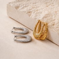 Boucles d'oreilles minimalistes pour femmes en acier inoxydable plaqué or 18 carats PVD, étanches, résistantes au ternissement, hypoallergéniques, OEM ODM, vente en gros, cadeaux