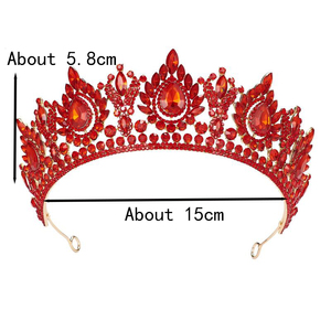 Couronne de mariée vintage dorée, <span class=keywords><strong>diadème</strong></span> de luxe en alliage pour <span class=keywords><strong>coiffure</strong></span> de <span class=keywords><strong>mariage</strong></span>, rehausse le tempérament, crée une ambiance romantique de <span class=keywords><strong>mariage</strong></span> - Product Image 6