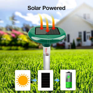 เครื่องไล่แมลงพลังงานแสงอาทิตย์อัลตร้าโซนิคกันน้ำใช้กลางแจ้งสำหรับสวนตัวตุ่นนกงู - Product Image 2